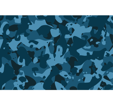 Blue military pattern bike sticker - TenStickers