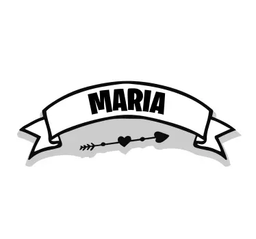 Custom Name Banner bike sticker - TenStickers