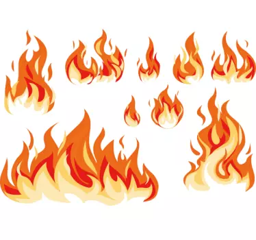 Wild fire wall sticker - TenStickers
