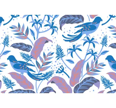 Tropical Bird Illustration laptop skin - TenStickers