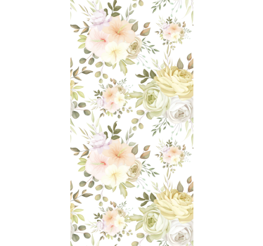 Beautiful floral seamless pattern  window decal - TenStickers