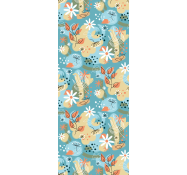 Abstract flat floral background privacy film for window - TenStickers