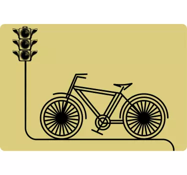 Bicycle traffic signal laptop skin - TenStickers