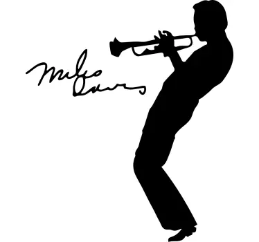 Trumpet Player Silhouette music sticker - TenStickers