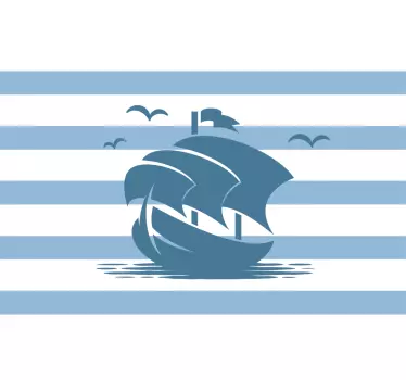 Sailboat Ocean Theme laptop skin - TenStickers