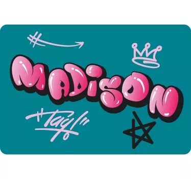 Unique graffiti name laptop skin - TenStickers