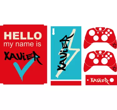 Hello my name is xbox wrap - TenStickers