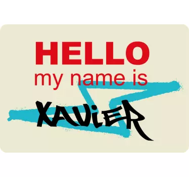 Hello Name Customization laptop skin - TenStickers