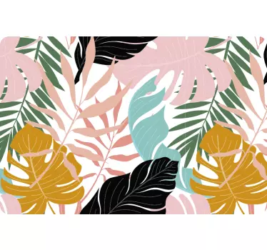 Tropical Leaf Print laptop skin - TenStickers
