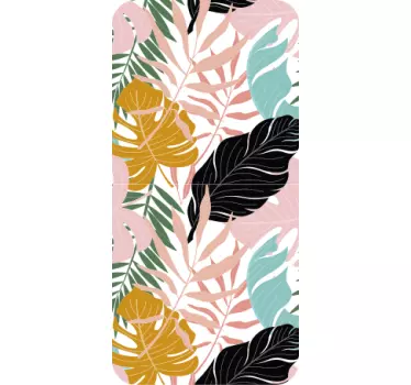 Abstract tropical leaves iPhone sticker - TenStickers