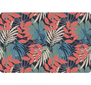 Laptop skin with vibrant leaf design - TenStickers