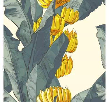 Banana tree artistic pattern furniture sticker - TenStickers