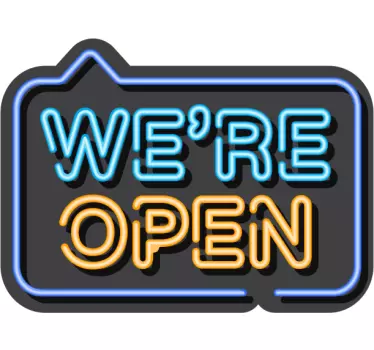 Open signage display shop window sticker - TenStickers