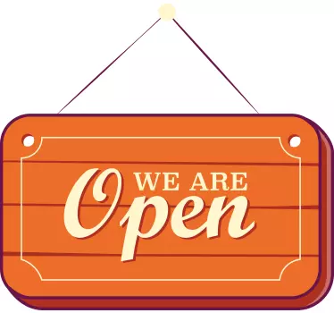 Open sign display shop window sticker - TenStickers