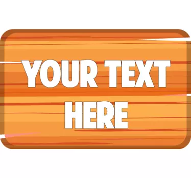 Custom wooden message shop window sticker - TenStickers
