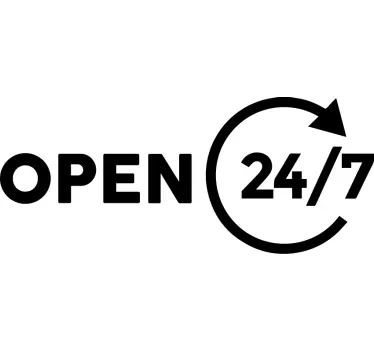 Open 24 Hour shop window sticker - TenStickers