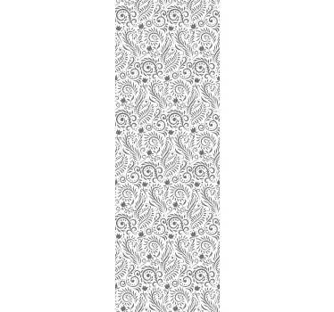 Vintage ornamental flower design shower screen sticker - TenStickers