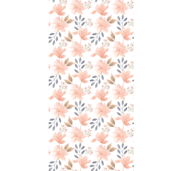 Hand painted watercolour floral vintage pattern window sticker - TenStickers