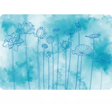Laptop skin lotus flower design - TenStickers