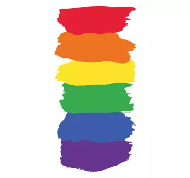 Rainbow Strokes iPhone sticker - TenStickers