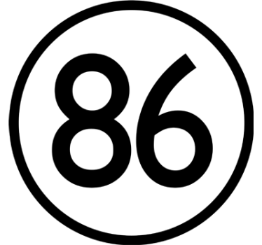 Custom number car sticker - TenStickers