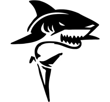 Fearsome Shark Decal - TenStickers