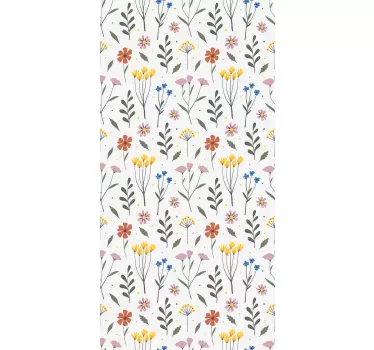 Garden multicolor flowers pattern fridge decal - TenStickers