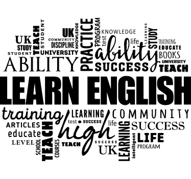 Engaging Language Learning wall decal quotes - TenStickers