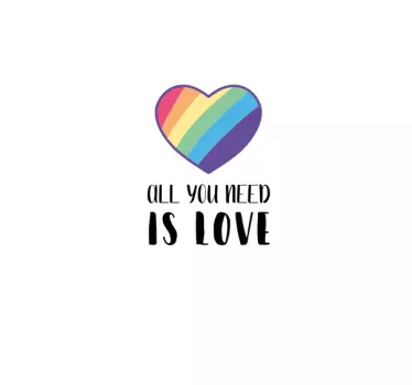 PRIDE HEART MESSAGE iPhone sticker - TenStickers