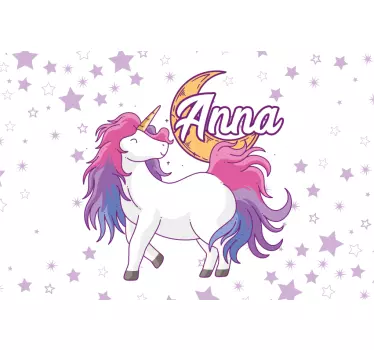 Laptop skin unicorn with stars - TenStickers