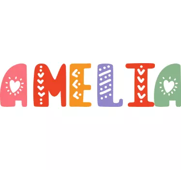 Colorful Name Display wall sticker for kids - TenStickers