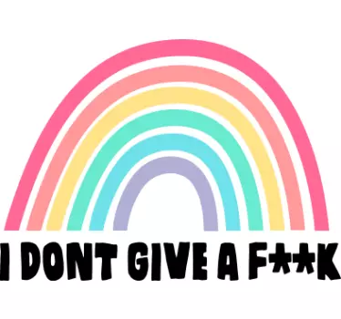 Quote sticker rainbow quote art - TenStickers