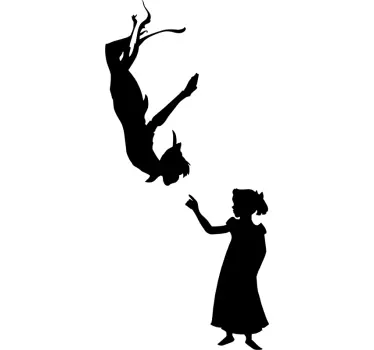 Wendy & Peter Pan Wall Sticker - TenStickers