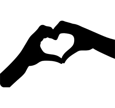 Heart Hand MacBook Sticker - TenStickers