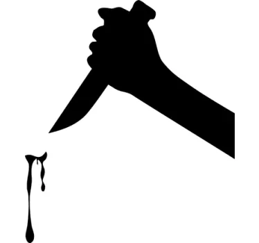 Knife Apple Mac Sticker - TenStickers