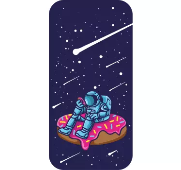 Astronaut Donut Dream iPhone sticker - TenStickers