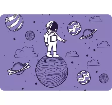 Astronaut on Planet laptop skin - TenStickers