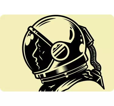 Laptop sticker astronaut profile silhouette - TenStickers