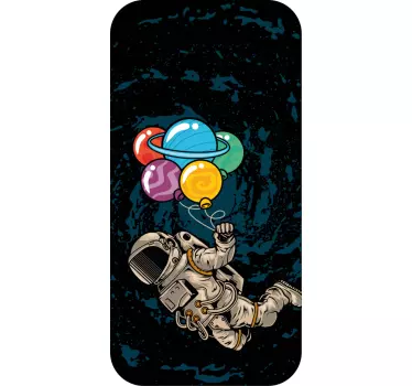Astronaut with Balloons iPhone sticker - TenStickers