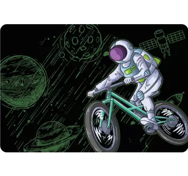 Laptop sticker astronaut on bicycle - TenStickers