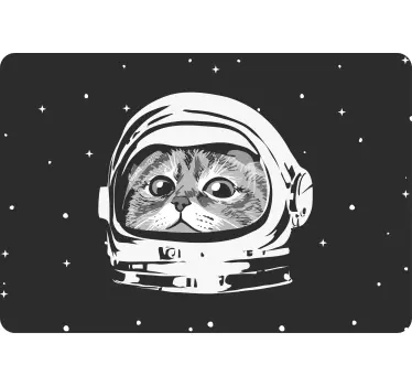 Astronaut cat original design laptop sticker - TenStickers