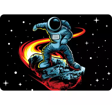 Laptop sticker astronaut floating adventure - TenStickers
