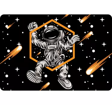 Laptop sticker astronaut floating in cosmic space - TenStickers