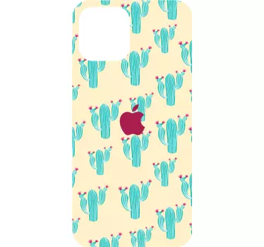 Cactus Pattern iPhone sticker - TenStickers
