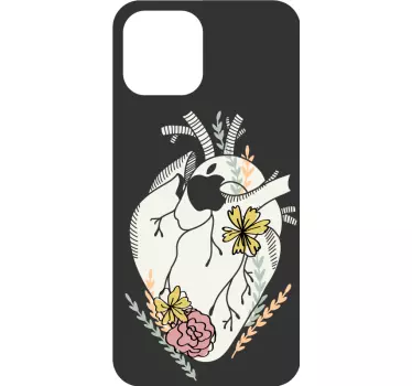 Bird and flowers iPhone sticker - TenStickers