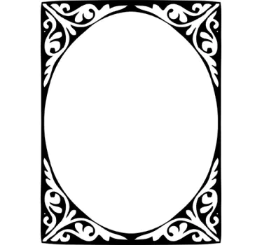 Modernist Elliptical Frame Wall Sticker - TenStickers