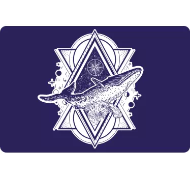 Whale Cosmic Illustration laptop skin - TenStickers