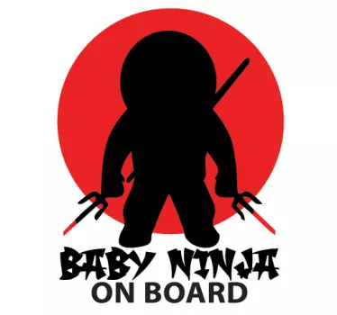 Ninja baby on board sticker - TenStickers