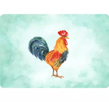 Vibrant Rooster Artwork laptop skin - TenStickers