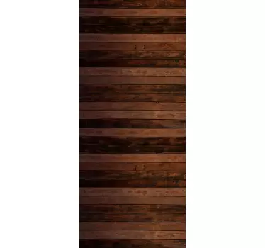 Brown horizontal planks fridge decals - TenStickers
